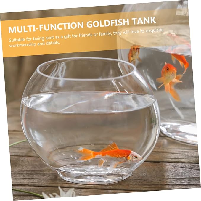 Flat Fish Tank Hydroponic Planter Glass Aquarium Glass Hydroponic Bowl Vase Water Plant Vase Betta Tank Fish Supplies Accessories Betta Household Products