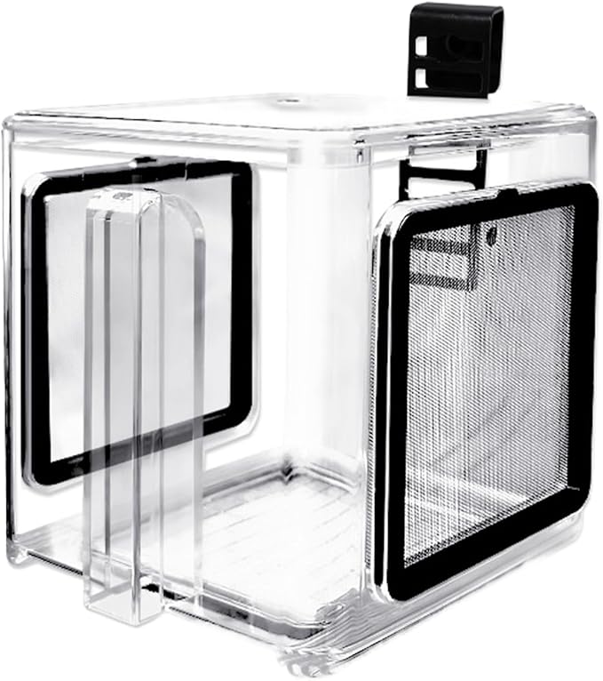 Use Breeder Box - Acrylic Fish Breeding Container, Durable Breeder Divider Incubator, Transparent Hatchery Accessory | Shrimp Guppy Seawater Isolation Tank for Home Aquarium Propagation Hatc