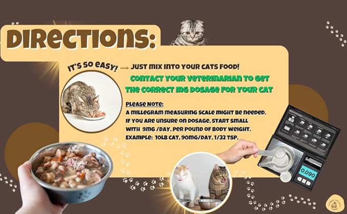 Taurine for Cats - Taurine Powder for All Ages Including Kittens - 144+ Servings - 500mg Supplement - unscented (6oz)