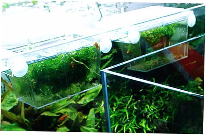 SUPVOX Transparent Acrylic Fish Tank Breeding Box Multifunctional Isolation Incubator for Betta Guppies and Fish with Convenient Suction Fixing
