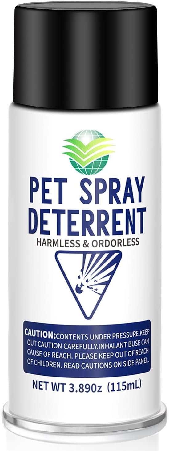 Cat Deterrent Spray Refill, Pet Spray Deterrent System, Motion Activated Cat System, Cat & Dog Odorless & Indoor, Up to 3 Feet Away, Pet Deterrent Spray Refill 1 Pack 3.89Oz