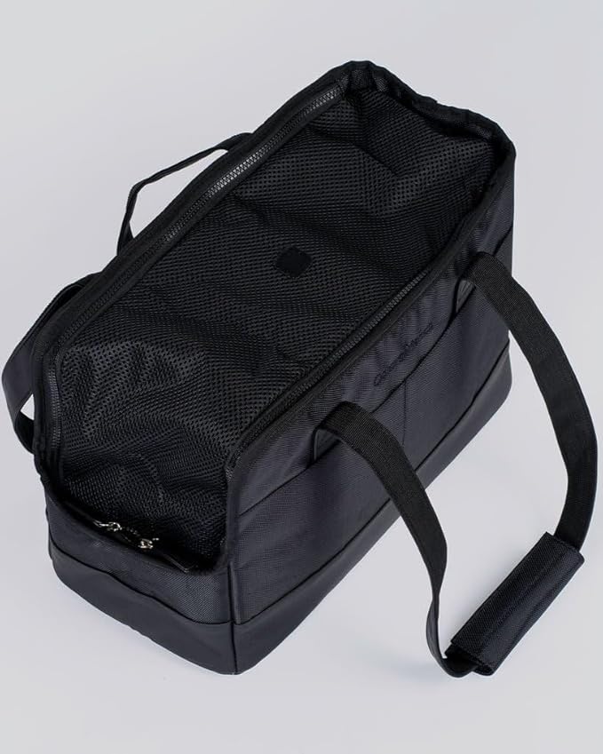 OSKAR&FRIENDS Pet Carrier Tote for Small Dogs & Cats – Vegan Leather Dog Purse with Breathable Mesh, Sherpa Bed & Safety Tether – Fits Pets Up to 20 lbs