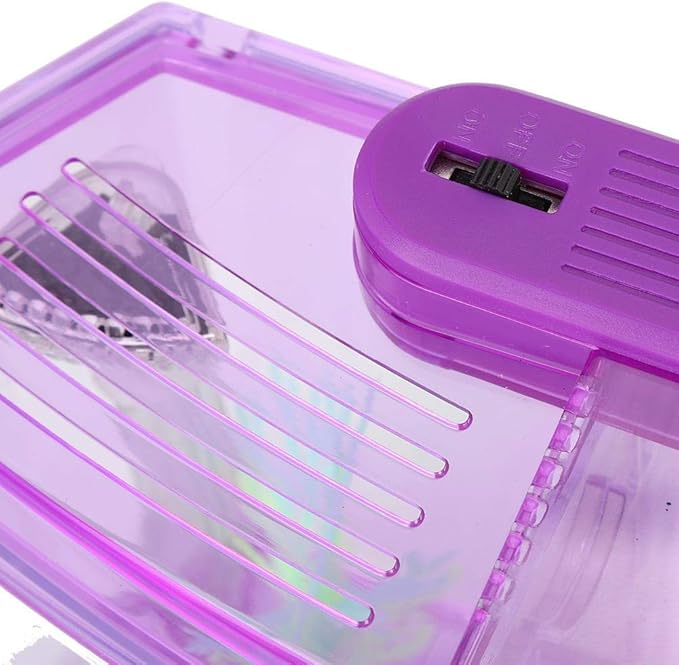 Three Areas Acrylic Small Aquarium, Mini Fish Tank, for Betta for Small Fishes(Purple)