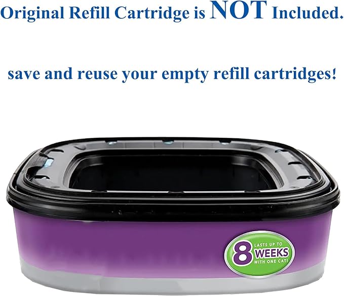 Cat Litter Refills Bag Compatible with Genie Disposal Litter Refill Cartridge,Original Refill Cartridge is Not Included,8 Pack