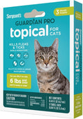 Sergeant's Guardian Pro Flea & Tick Squeeze On Topical Cats 6lbs and Over., 3 Count