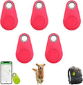Two-Way Alarm Pet Location Tracker with Real-Time Tracking for Dogs, Cats, Keys, and Luggage, Waterproof Anti-Loss Device for Outdoor and Travel Use (Red,5Pcs)