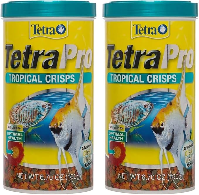 TetraPro Tropical Crisps 6.70 Ounces, Fish Food, Advanced Clear Water Formula (Pack of 2)