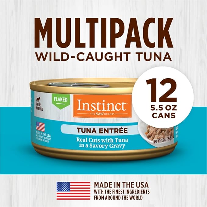 Instinct Flaked Entrée Wet Canned Cat Food - Tuna, 5.5 Ounce (Pack of 12)