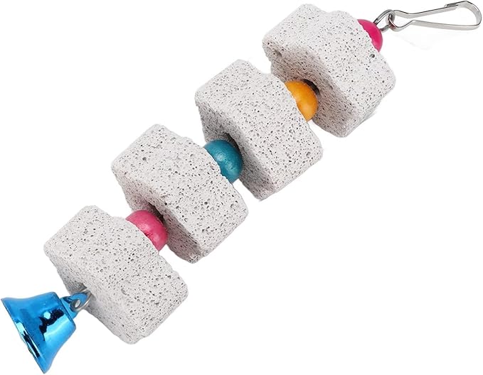 White Bird Beak Grinding Stone,Chewing Bird Beak Grinding Stone for Parrots Hamsters and Other Small Animals Small in Size and Light in Weight,Pet Supplies