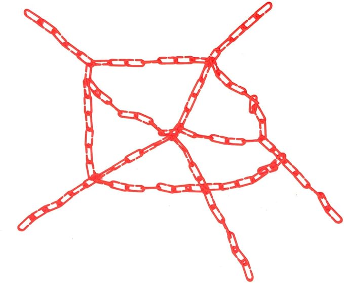 200-Piece Red Plastic Chain Links & Toys - Interlocking C-Clip Bird Cage Accessories for Parakeets, Sugar Gliders, Small Pets (Climbing/Swinging Toys)