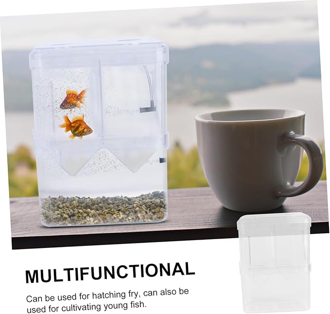 Practical Aquarium Fish Breeding Box Mesh Fry Hatchery Breeder Box Fish 2pcs Acrylic Constructi