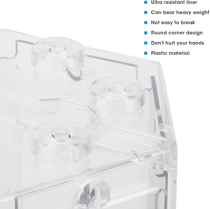 Small Gold Fish Tank, Betta Aquarium Mini Tank for Office Decoration (Transparent)
