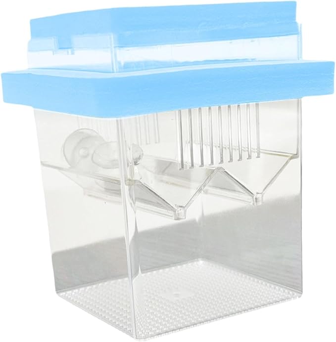 Floating Hatching Box Fish Breeding Box Fish Nursery Separation Hatchery Fish Isolation Box for Baby Fishes Shrimp,Fish Egg, Blue