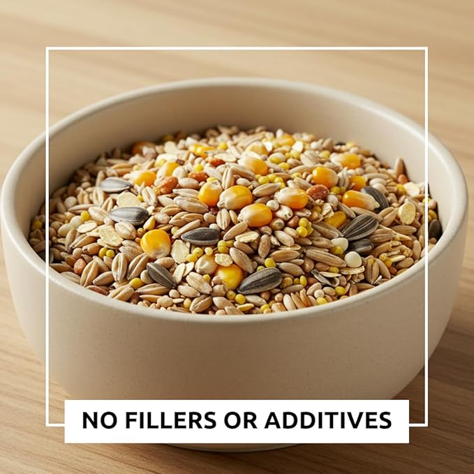CZ Grain Premium Scratch Grains Bird Feed - Corn, Sunflowers, Wheat, Oats, Barley, Milo and Millet - Well Balanced Mix for Great Nutrition for Chickens and Ducks (8 Ounces)