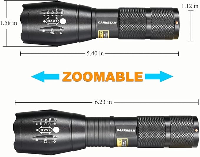 DARKBEAM UV 365nm and 395nm Light Wood's lamp Blacklight Ultraviolet Flashlight LED Portable Mini Handheld Torch, Detector for Dog Urine Pet Stains Anti-counterfeiting Identification, Resin Curing