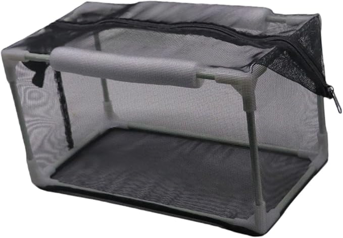 Aquarium Separation Net Breeding Box Nylon Mesh with Zipper for Fish Spawn Hatchery Lightweight, 32x17x17cm
