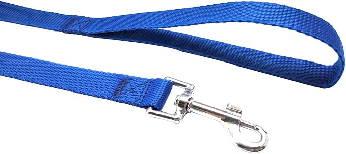 Nylon Training Dog Leash for Small Medium Large Dogs, 15ft 20ft 30ft 50ft Long Leash Dog/Puppy Lead for Obedience Recall Training, Camping (30ft, Blue)