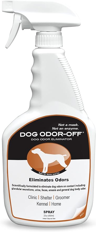 THORNELL Dog Odor-Off Pet Odor Eliminator Spray Bottle – Ready to Use Dog Carpet Cleaner – Dog Urine Carpet Cleaner for Home, Glandular Secretions, Feces Odors (22 Fl Oz)