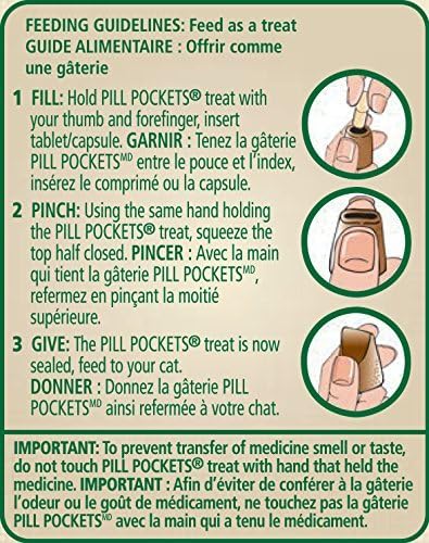 Greenies Feline Pill Pockets for Cats Natural Soft Cat Treats, Salmon Flavor, 1.6 oz. Pouch (45 Treats)