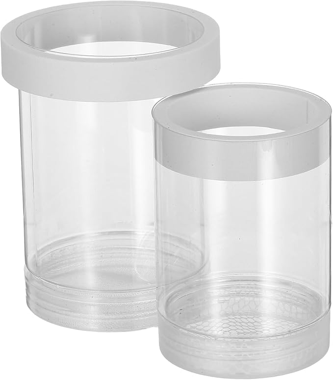 minkissy Aquarium Fish Breeding Box Floating Hatching Isolation Incubator with Divider and Egg Net Small White for Guppy and Small Fish Tank