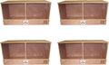 Rugged Ranch 4-Pack Duplex 24"x12"x12" Dual-Compartment Hen Nest Cubbies for 8 to 16 Hens - Wooden Chicken Coop Accessories for Interior Use, Furniture-Grade Wood, Easy Assembly