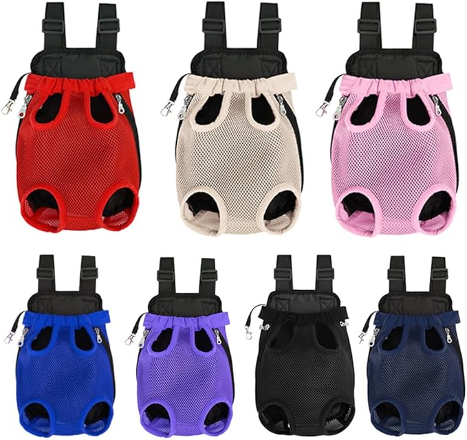 Pet Carrier Backpack - Adjustable Pet Front Cat Dog Carrier Backpack Travel Bag,Legs Out,Easy-Fit for Traveling Hiking Camping for Small Medium Dogs Cats Puppies. (Black, Small)