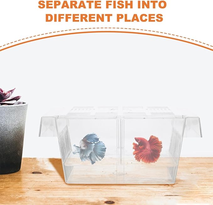 ERINGOGO 2pcs Fish Hatching Box Aquarium Divider Double-Layer Self-Floating Fish Breeding Tank Incubator for Fry