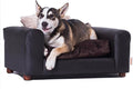 Moots Premium Leatherette Pets Sofa, Espresso, Small