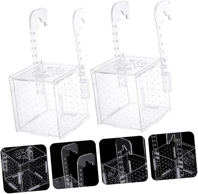 2pcs Transparent Fish Tank Breeding Isolation for Protecting Fish and Ensuring Water Aquariums