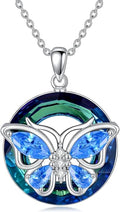 KZX Cat/Dog/Phoenix/Eagle/Whale/Shark/Puffin/Starfish/Chicken/Butterfly/Owl/Bee/Frog/Seahorse Necklace Sterling Silver Animal Pendant Jewelry Gift for Women