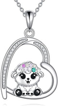 KZX Cat/Dog/Phoenix/Eagle/Whale/Shark/Puffin/Starfish/Chicken/Butterfly/Owl/Bee/Frog/Seahorse Necklace Sterling Silver Animal Pendant Jewelry Gift for Women
