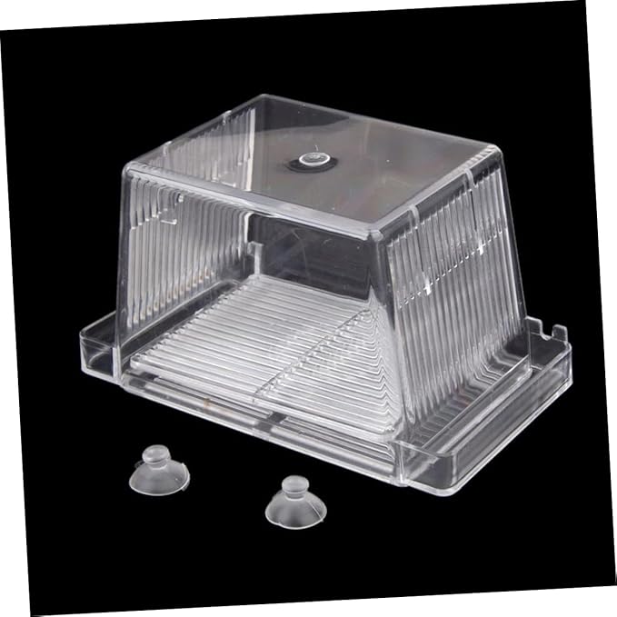 SUPVOX Transparent Acrylic Fish Tank Breeding Box Multifunctional Isolation Incubator for Betta Guppies and Fish with Convenient Suction Fixing