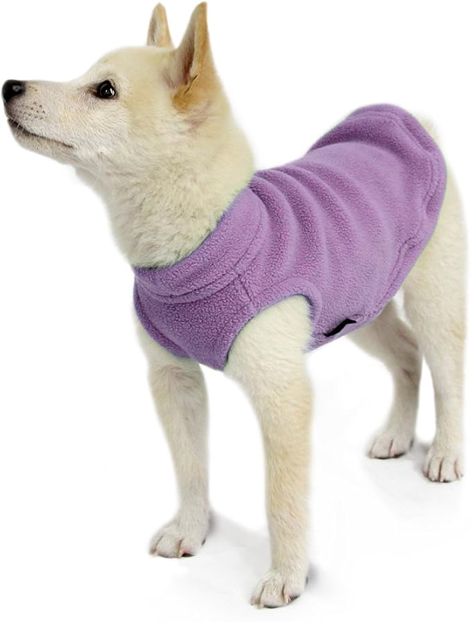 Gooby - Stretch Fleece Vest, Pullover Fleece Vest Jacket Sweater for Dogs, Lavender, Medium