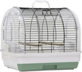 Portable Bird Cage Carrier for Small to Medium Birds – Sturdy Metal & Plastic Construction, Easy-Carry Handle, Removable Tray, 2 Food Bowls, 2 Wooden Perches – Ideal for Parakeets,