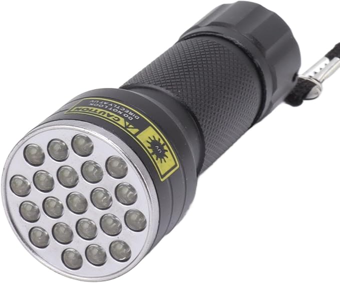 ANGGREK Flashlight Black Light, Multipurpose Aluminum Alloy Black Light Flashlight for Pet Urine Detection