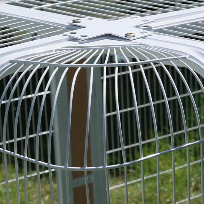 wonline 12.8FT Extra Large Bird Cage for Parakeets Outdoor Bird Aviary Parrot Cage with Perch, Walk-in Heavy Duty Birdcage for Macaws Canaries Parrots Budgie Lovebirds, White