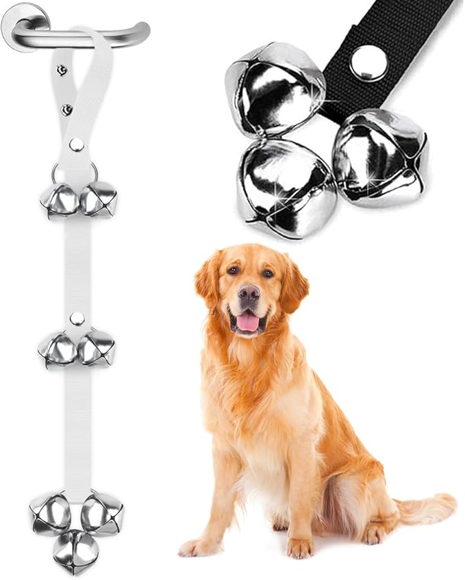 BLUETREE Dog Doorbells Premium Quality Training Potty Great Dog Bells Adjustable Door Bell Dog Bells for Potty Training Your Puppy The Easy Way - 7 Extra Large Loud 1.4 DoorBells