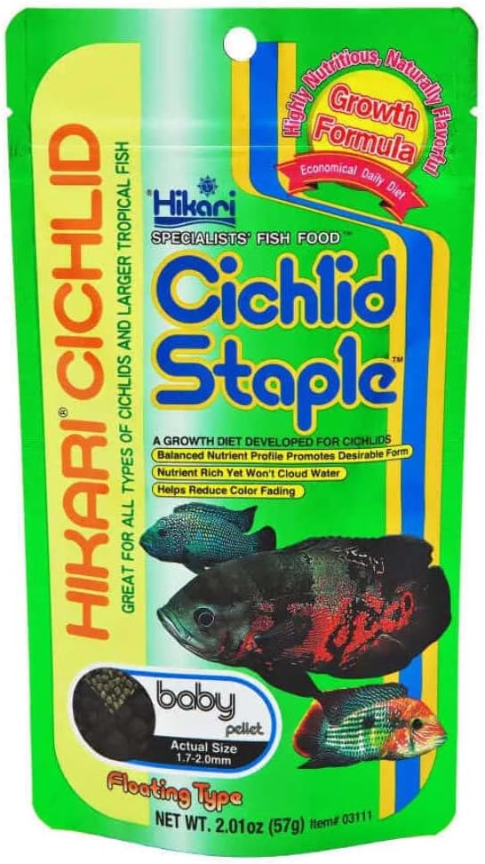 Hikari Cichlid Staple Floating Baby Pellets for Pets, 2-Ounce
