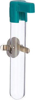 Prevue Pet Products BPV1188 6-Inch Glass Tube Bird Feeder with Strong Metal Slide Clip