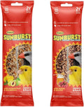 Higgins Sunburst Gourmet Canary, Finch Treat Sticks Bundle | Sunburst Gourmet Canary, Finch Orchard Fruit/Dandelion Sticks 2pk & Honey/Berries Sticks 2pk.