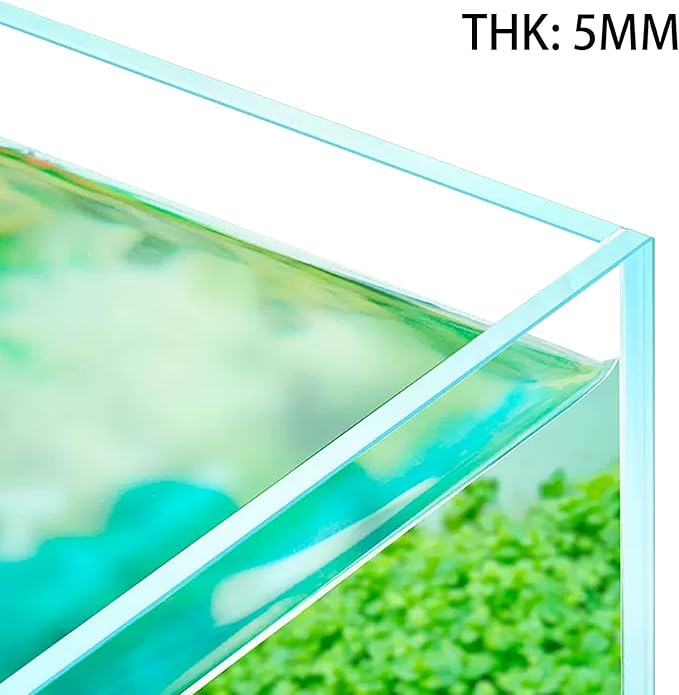 LYPHARD AQUARIUMS 2.9 Gallon Rimless Aquarium, Ultra Clear Glass Low Iron Aquarium Tank, Small Fish Tank for Betta, L11.8×W5.9×H9.8 Inches Thickness 5mm with EVA Foam Mat Included