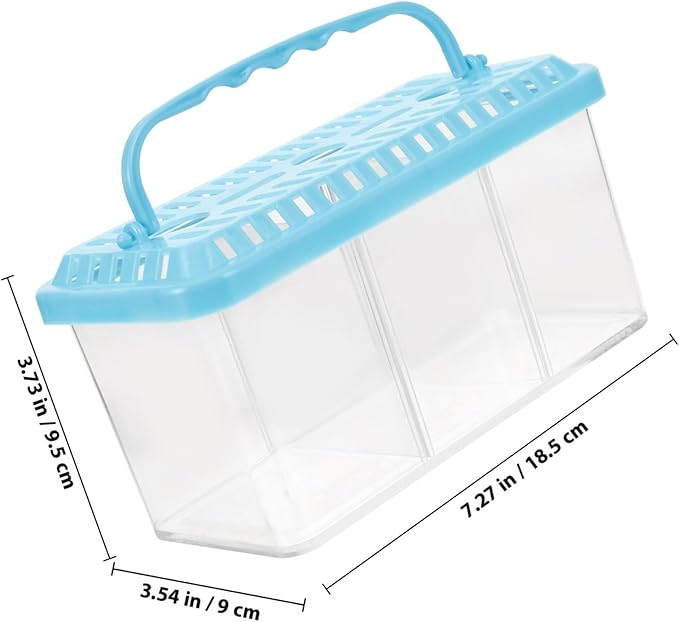 Alipis Fish Breeding Box with Removable Divider 3-Compartment Fish Isolation Breeder Tank Plastic Aquarium Incubation and Separation Box for Betta
