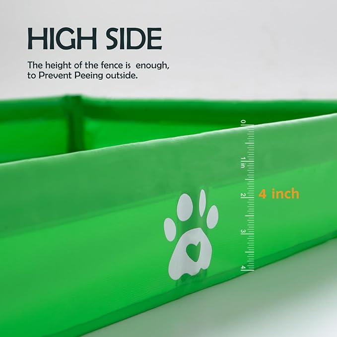MEEXPAWS Dog Pee Pad Holder Tray Foldable, Puppy Pad Holder Liner Base High Side, Dog Litter Box Indoor for 22’’x22’’ Pee Pads, Training Pad Holder Leak-Proof, Potty Pad Holder for Dogs Easy Clean