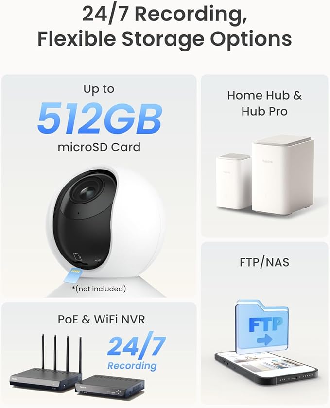 REOLINK Smart 4K UHD Pan & Tilt Dual-Band Wi-Fi 6 Indoor Security Camera with 3X Optical Zoom, Auto-Tracking, People/Pet Detection, Crying Sound Detection, Privacy Mode, and Bluetooth Setup, E1 Zoom