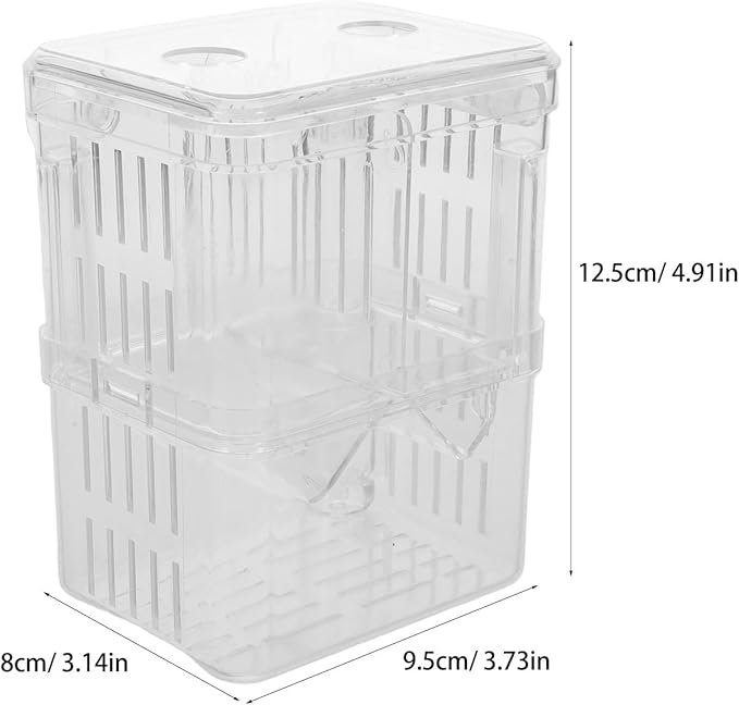 Yardwe 2pcs Fish Breeding Box: Aquarium Fish Breeding Isolation Box Floating Hatchery Incubator - Small Separator for Guppy Shrimp Betta