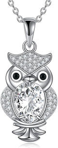 KZX Cat/Dog/Phoenix/Eagle/Whale/Shark/Puffin/Starfish/Chicken/Butterfly/Owl/Bee/Frog/Seahorse Necklace Sterling Silver Animal Pendant Jewelry Gift for Women