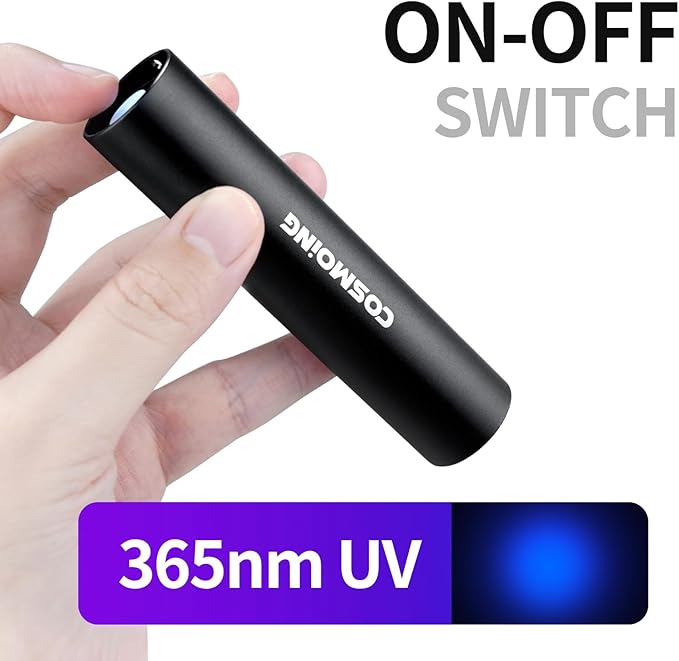 UV Flashlight USB Rechargeable, 365nm Black Light (3 PACK), Mini & Powerful Ultraviolet Flashlight Portable Detector for Pet Urine, Cat Dog Stains, Scorpion, Bed Bug