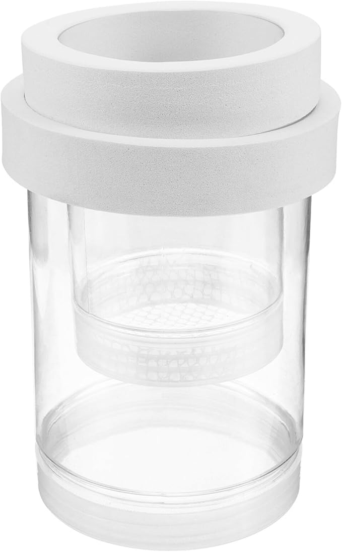 Beaupretty Aquarium Floating Fish Breeder Box Small Incubator with Coarse and Fine Mesh Nets White Set Isolation Hatchery for Guppy Betta Shrimp Fry Tank Separation