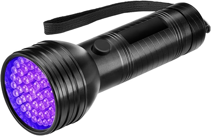 Jeanoko Pet Urine Detector, Portable Black Light Flashlight with More Bright 51 LEDs, Multipurpose Detection, Design, Spot Dried, Works Well, Scorpions, Hotel Rooms, Caterpillars,