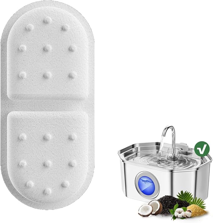1 Pack Replacement Filter/Sponge - individually packaged-Applicable to Cat Water Fountain Stainless Steel 108oz/3.2L, APAUK Automatic Pet Fountain Dog Water Dispenser
